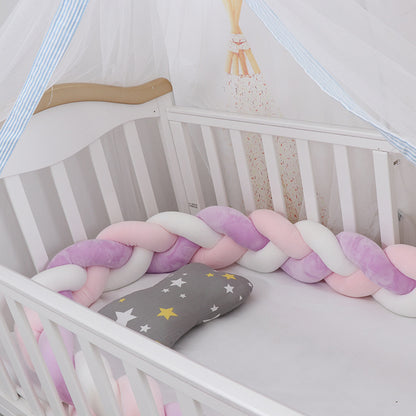 Baby Bumper Bed Braid Knot Pillow